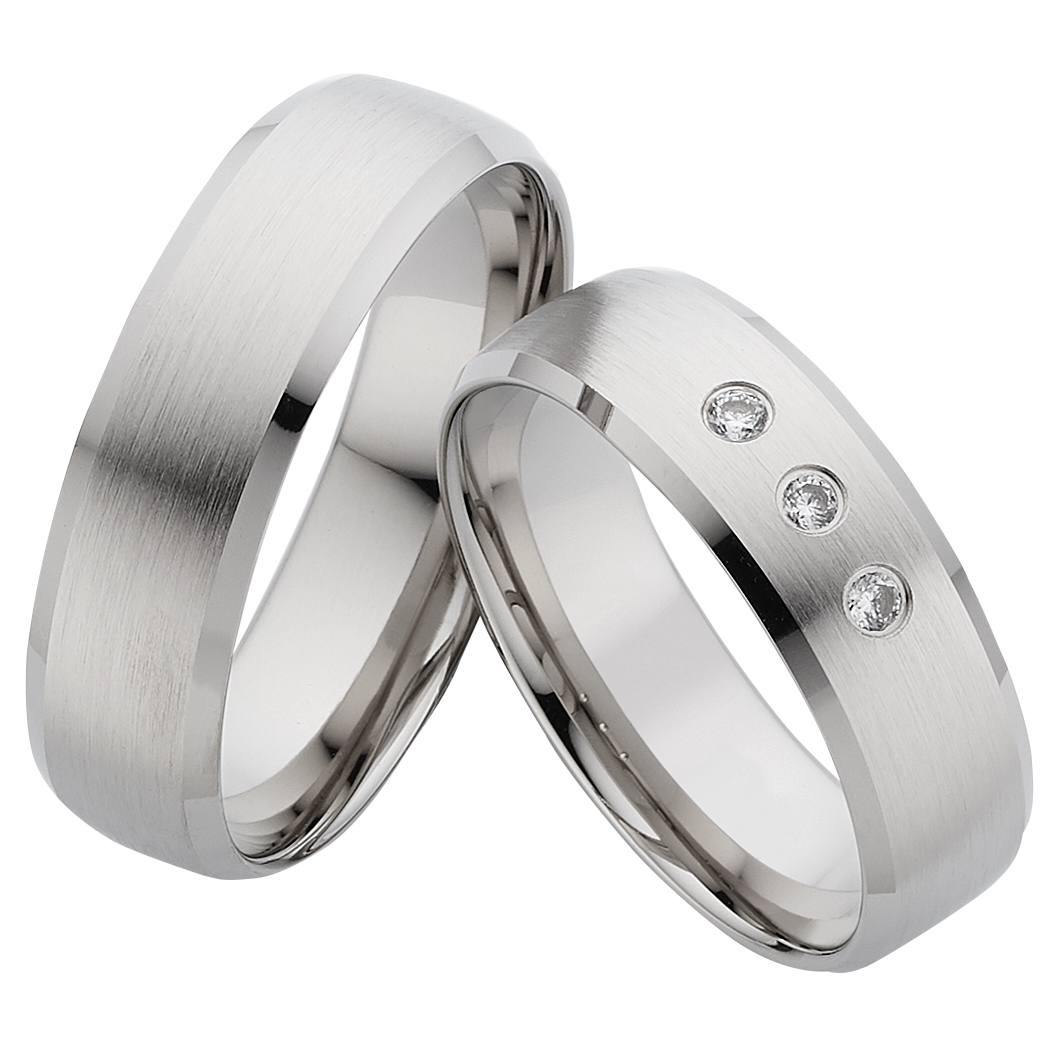 Trauring Platin einfarbig mit Brillant (TWPTR 36)